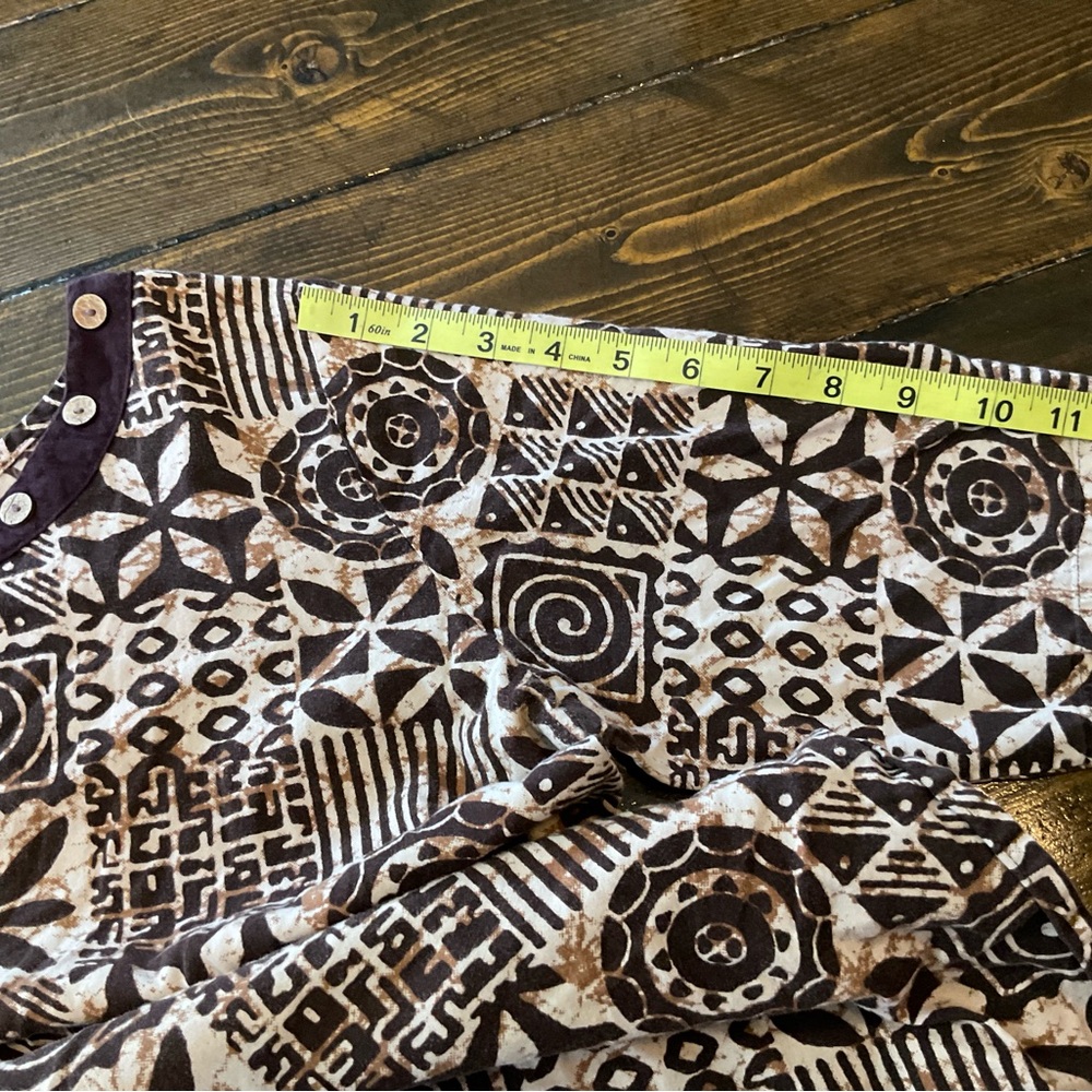 Geometric Patterned Brown Tunic - image 7